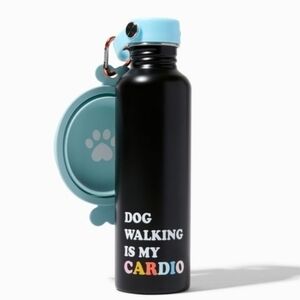 "Dog Walking" Water Canteen Bottle With Pet Dish